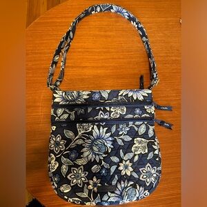 Vera Bradley Triple Zip Hipster Crossbody Bag Tropics Tapestry